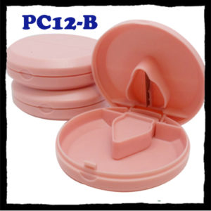 Round pill cutter case