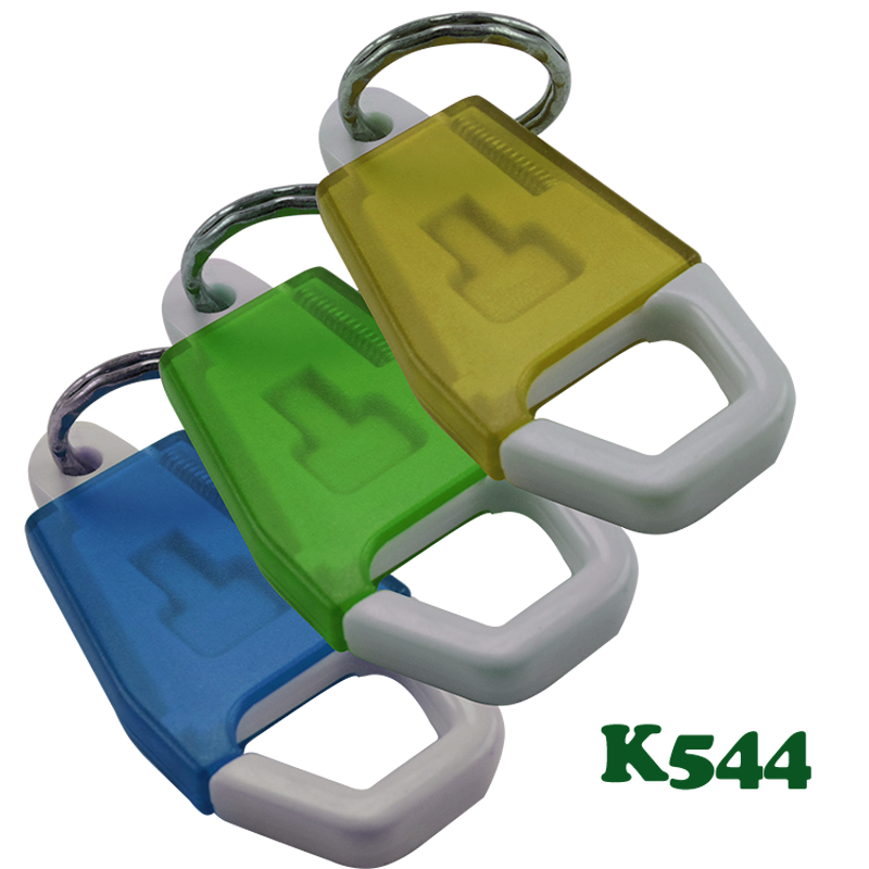 K544 Plastic Snap Hook Keychain Key Tag Holder 